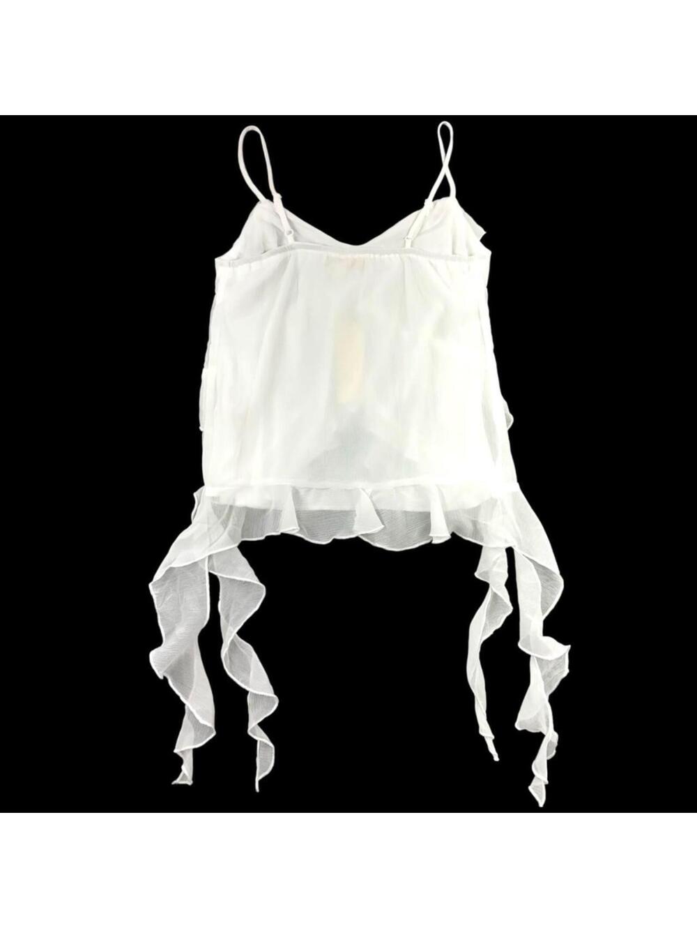 Fairycore‎ Thirty/Thirty Ruffled Spaghetti Strap Blouse - Picture 2 of 8